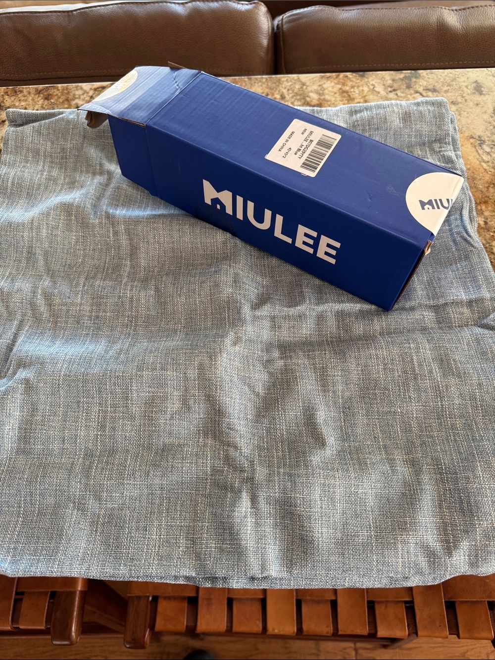 MIULEE Blue Decorative Throw Pillow Cover